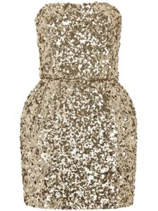 Dolce & Gabbana robe-bustier ornée sequins à coupe courte