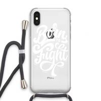 Born to Fight: iPhone XS Transparant Hoesje met koord