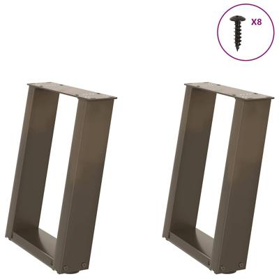 Salontafelpoten 2 st U-vormig 28x(42-43) cm staal naturel