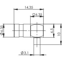 Telegärtner 100024890 100024890 SMB-connector Koppeling, haaks 50 Ω 1 stuk(s) - thumbnail