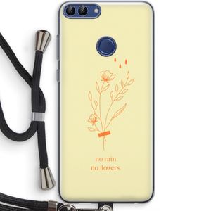 No rain no flowers: Huawei P Smart (2018) Transparant Hoesje met koord