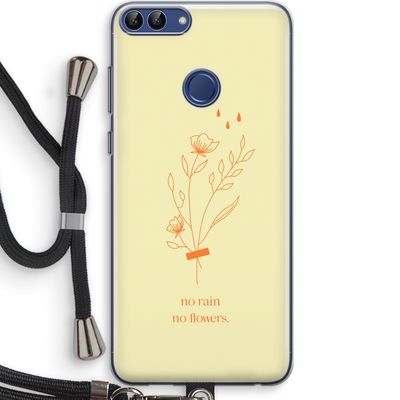 No rain no flowers: Huawei P Smart (2018) Transparant Hoesje met koord