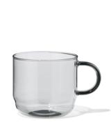 HEMA Mok 300ml borosilicaatglas stapelbaar (antraciet)