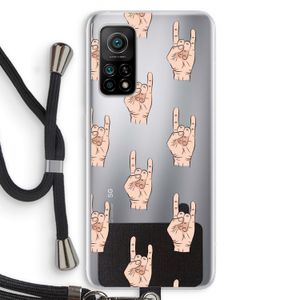 Rock: Xiaomi Mi 10T 5G Transparant Hoesje met koord