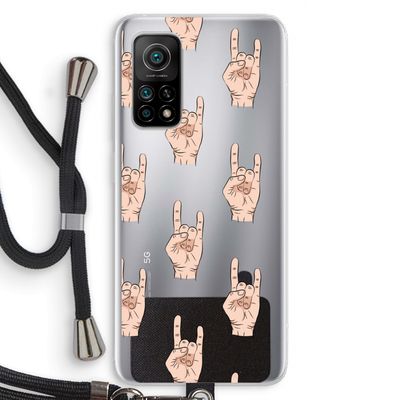Rock: Xiaomi Mi 10T 5G Transparant Hoesje met koord