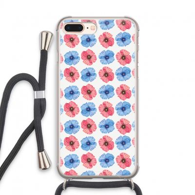 Klaproosjes: iPhone 8 Plus Transparant Hoesje met koord