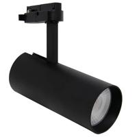 Dimbare LED Railverlichting Track Spot 30W 1-Fase Rond 4000K Mat Zwart