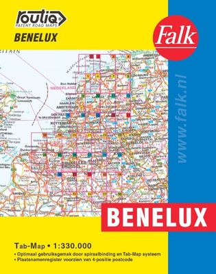 Wegenatlas Autokaart Benelux Tab Map | Falk Wegenatlas Autokaart Benelux Tab Map | Falk