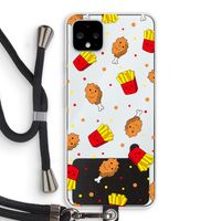 Chicken 'n Fries: Pixel 4 XL Transparant Hoesje met koord