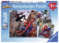 Ravensburger Spiderman in actie 3x49 stukjes - thumbnail