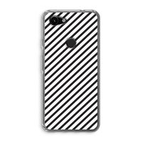 Strepen zwart-wit: Google Pixel 3a Transparant Hoesje