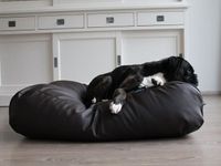 Dog's Companion® Hondenbed chocolade bruin leather look large