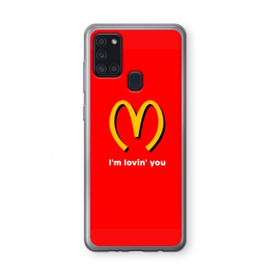 I'm lovin' you: Samsung Galaxy A21s Transparant Hoesje