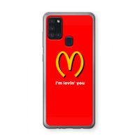 I'm lovin' you: Samsung Galaxy A21s Transparant Hoesje