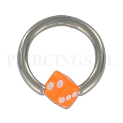BCR 1.6 mm acryl balletje dobbelsteen oranje