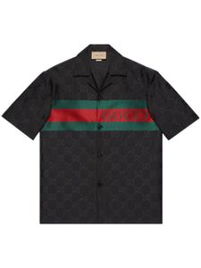 Gucci chemise à motif GG en jacquard - Noir