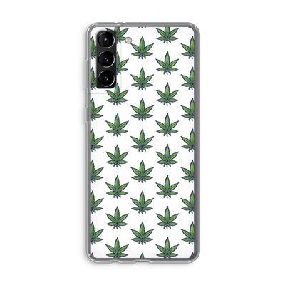 Weed: Samsung Galaxy S21 Plus Transparant Hoesje