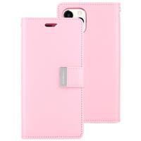 Voor iPhone 11 Pro Max MERCURY GOOSPERY RICH DIARY Crazy Horse textuur horizontale Flip lederen draagtas met houder & kaartsleuven & portemonnee (roze