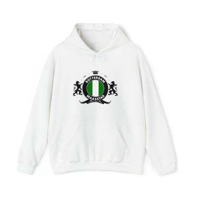 Hoodie relax wit - Het wapen van Rotterdam - logo voor groot