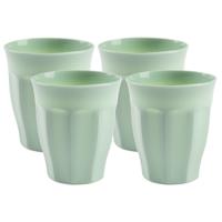 Onbreekbare Picardi drinkglazen - 8x stuks - kunststof - mintgroen - 250 ml - camping/outdoor/kinder