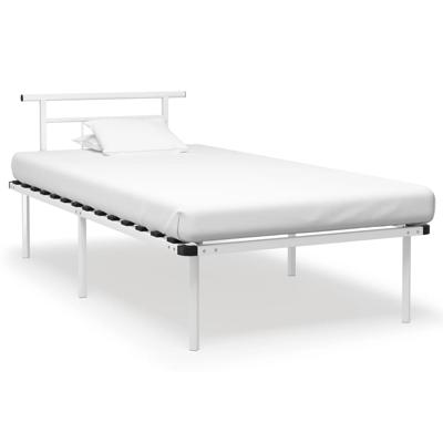 Bedframe metaal wit 100x200 cm