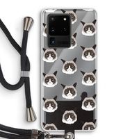It's a Purrr Case: Samsung Galaxy S20 Ultra Transparant Hoesje met koord