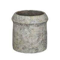 PTMD Nimma Grey cement pot wide top round L