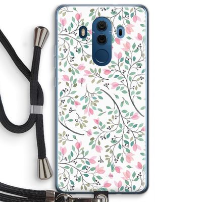 Sierlijke bloemen: Huawei Mate 10 Pro Transparant Hoesje met koord