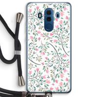 Sierlijke bloemen: Huawei Mate 10 Pro Transparant Hoesje met koord