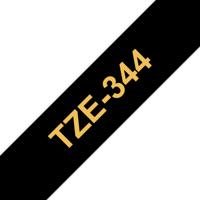 Labeltape Brother TZe, TZ TZe-344 Tapekleur: Zwart Tekstkleur:Goud 18 mm 8 m