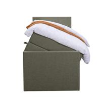 Leen Bakker - Boxspring Met Opbergruimte En Voetbord Liv Egaal - 90x200cm - Stof - Groen