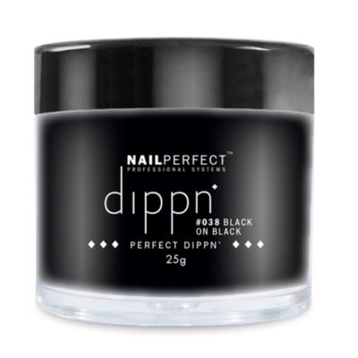 NailPerfect Acrylic Perfect Dippn' Powder Black On Black 25gr