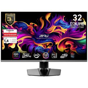 MSI MPG 321URXDE QD-OLED Gaming monitor Energielabel G (A - G) 80 cm (31.5 inch) 3840 x 2160 Pixel 16:9 0.03 ms HDMI, DisplayPort, USB-A, USB-C,