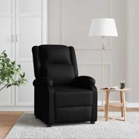 Fauteuil verstelbaar kunstleer zwart