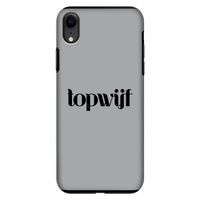Topwijf Grijs Zwart: iPhone XR Tough Case Topwijf Grijs Zwart: iPhone XR Tough Case
