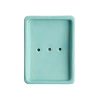 Day 1 Handgemaakt Keramieken Zeepbakje Aqua met Gaatjes