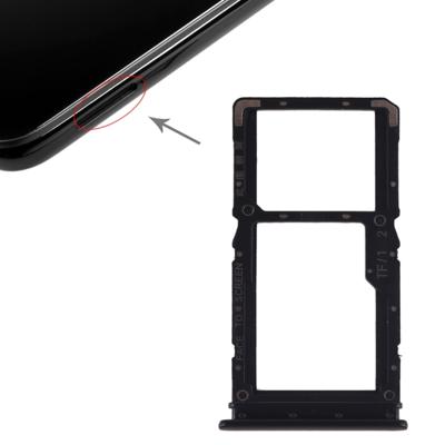 SIM-kaart lade + SIM-kaart lade/micro SD-kaart lade voor Xiaomi Redmi opmerking 7 (zwart)