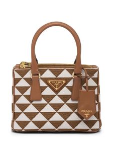 Prada mini sac Symbole à broderies - Marron