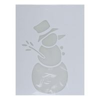 Kerst raamsjablonen/raamdecoratie sneeuwpop plaatjes 35 cm