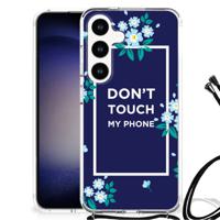 Samsung Galaxy S24 Anti Shock Case Flowers Blue DTMP