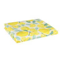 Tafelkleed citroen - geel/wit - 150x220 cm - thumbnail