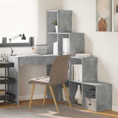 Hoekbureau Betongrijs 101,5 x 149,5 x 149,5 cm Bewerkt hout