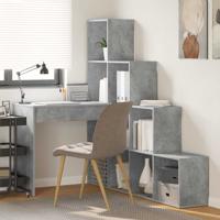Hoekbureau Betongrijs 101,5 x 149,5 x 149,5 cm Bewerkt hout