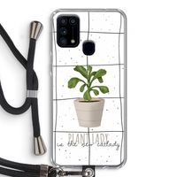 Kamerplant op vensterruit: Samsung Galaxy M31 Transparant Hoesje met koord