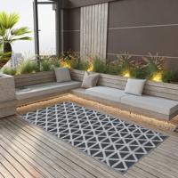 VidaXL Buitenkleed arakil 120x180 cm pp zwart