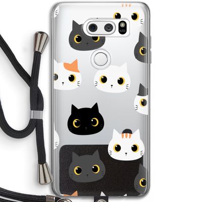 Katten: LG V30 Transparant Hoesje met koord