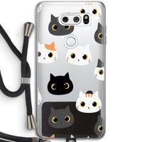 Katten: LG V30 Transparant Hoesje met koord