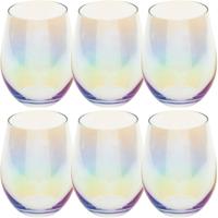 Set van 6x stuks tumbler glazen parelmoer Fantasy 540 ml van glas