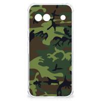 Google Pixel 8A Doorzichtige Silicone Hoesje Army Dark