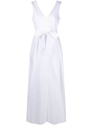 P.A.R.O.S.H. robe longue à col v - Blanc